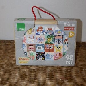 Vilac Wooden Memory Game – “Mémo Imagier” (48 Pieces, Ages 2+)